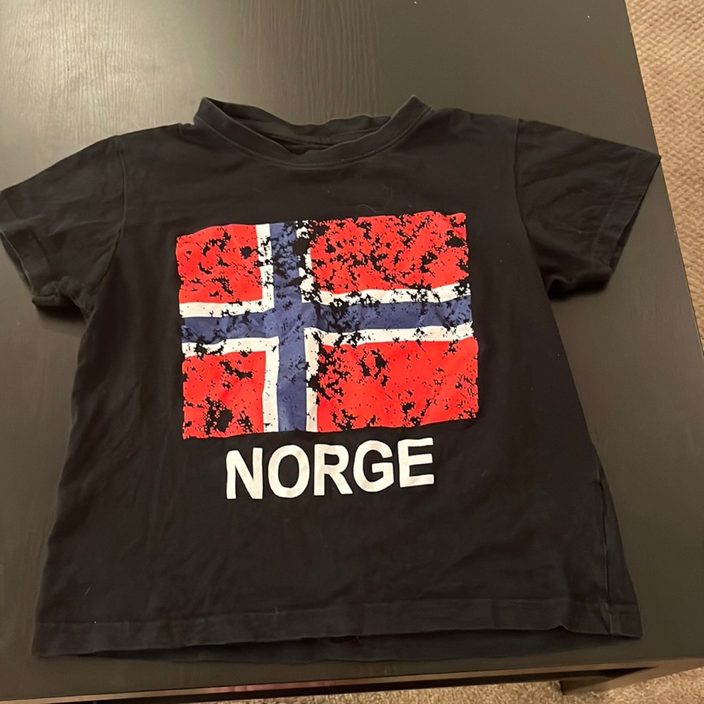 Kids black Norge tshirt